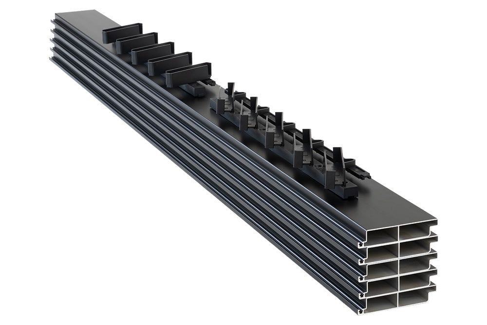 BLITO zestaw żaluzji ogrodowych ANTRACYT 1.5m