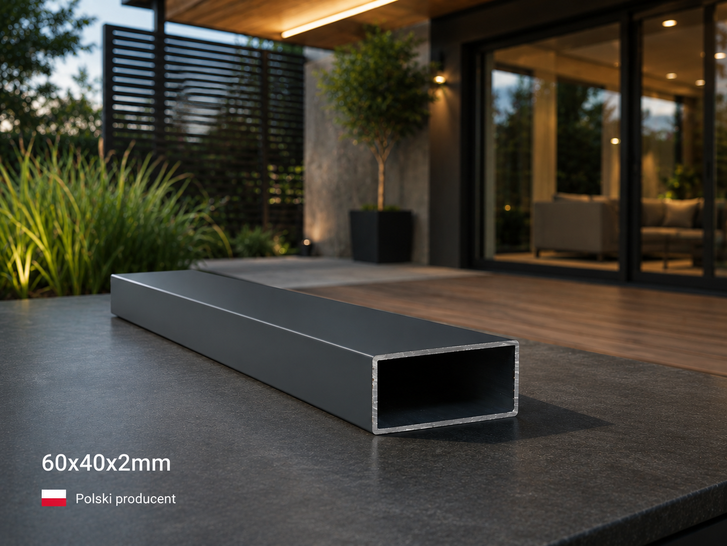 Profil aluminiowy 60 x 40 x 2 mm