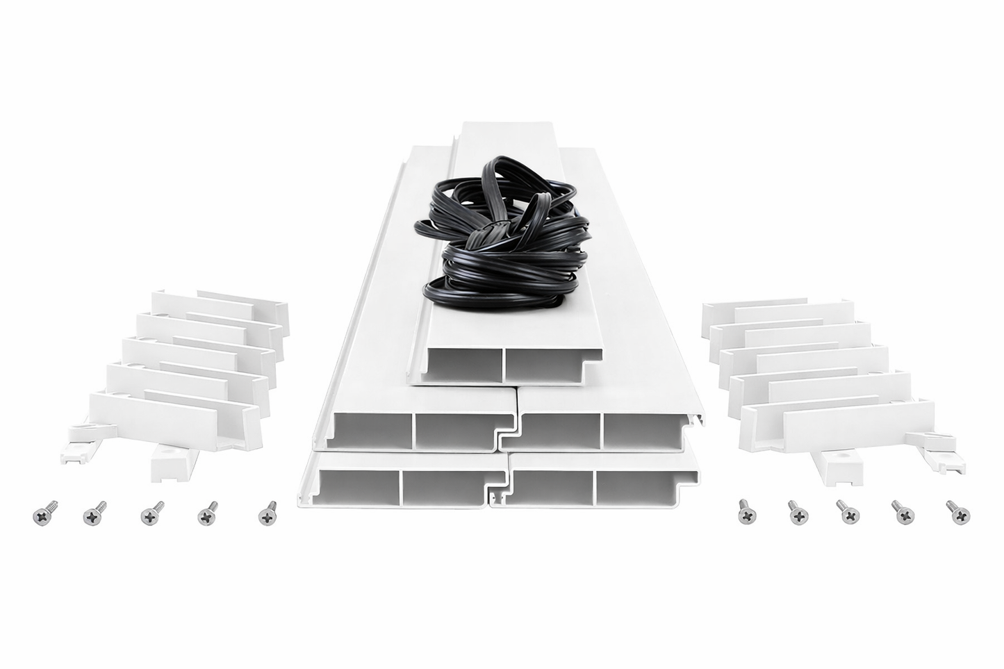 BLITO zestaw żaluzji ogrodowych 2x0.5m do samodzielnego montażu RAL9010