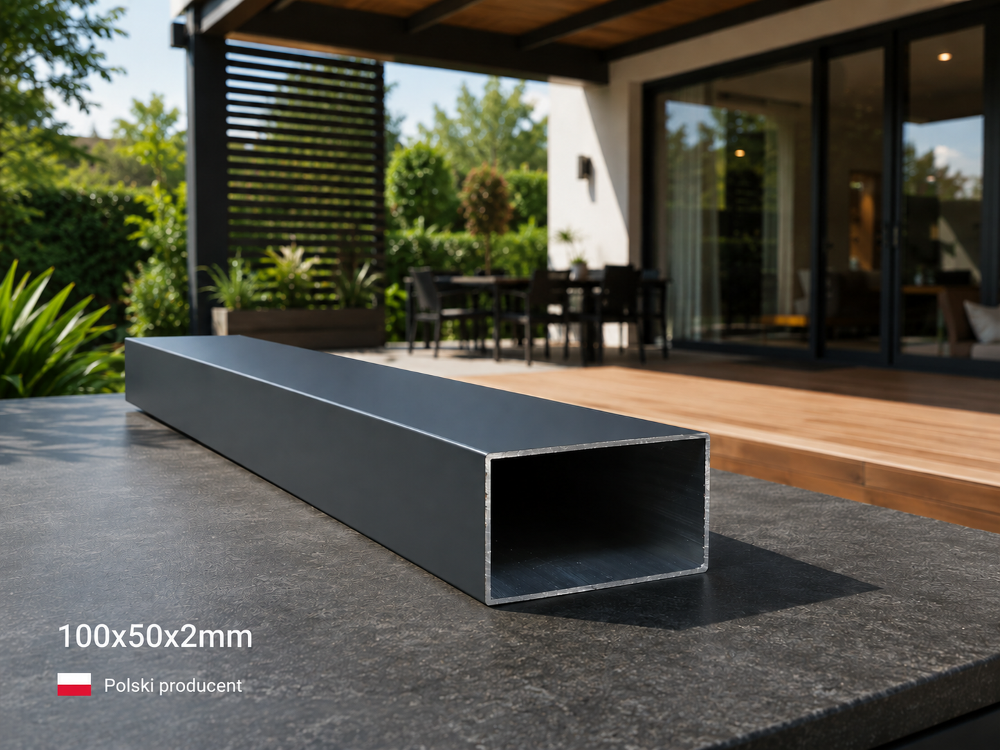 Profil aluminiowy 100 x 50 x 2 mm