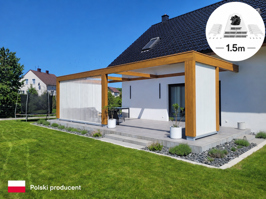 Ruchome Lamele Aluminiowe 1,5 × 0,5 m – Białe RAL9010
